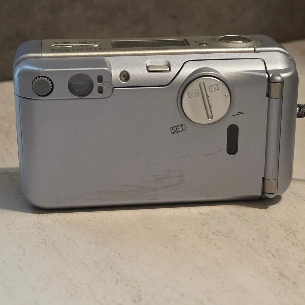 Canon Sure Shot 130u Caption AiAF 35mm Film Camera Silver with Case TESTED